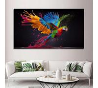 YLHKME Tableau Animaux Perroquets,Affiche Toile Tableau Decoration Murale Salon,pour Chambre Cuisine Bureau, Deco Maison, sans Cadre (Frameless,70X105CM)