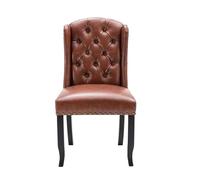 YLHMNE Chaises de Cuisine rembourrées épaisses Chaises De Salle À Manger Décoratives en Bois Massif, Rembourrées Cuir Marron, Style Moderne, 1 Pièce