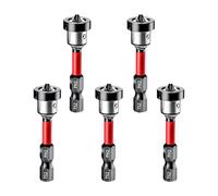 Ylinwtech 5 pièce embouts PH2 magnétiques 1/4",Embout visseuse placo,1/4" tournevis à positionnement,Convient pour les plaques de plâtre