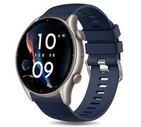 YLK Bracelet Compatible avec Amazfit GTR 4/GTR 3 Pro/GTR 3/GTR 2/GTR 2e/GTR 47mm/Stratos 3/Stratos 2 Homme Femme, 22mm Silicone Bracelet de remplacement Amazfit GTR 4/GTR 3/GTR 2 (Bleu Nuit)