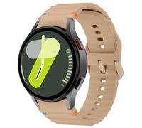 YLK Bracelet Sport Compatible avec Samsung Galaxy Watch 7 FE 6 5 4 40mm 44mm/Watch 6 Classic 43mm 47mm/4 Classic 42mm 46mm/5 Pro 45mm, Bracelet en Silicone Souple pour Femme Homme (Thé À Lait)