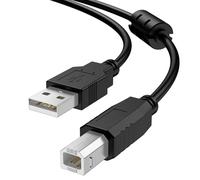 YLK Câble d'imprimante USB A vers USB B, Compatible pour Printer Epson, HP, Canon, Dell, Pixma, Lexmark, Samsung, Brother, Hero, 1.8M