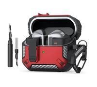 YLK Coque Compatible avec Samsung Galaxy Buds 3 Pro/Buds 3 avec Kit de Nettoyage, Coque de Militaire, Coque Dure avec Serrure Anti-Choc Etui de Protection avec Porte-clés (Rough)