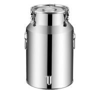 YLKJCE Bidon à Huile en Acier Inoxydable avec Robinet, Bidon INOX Bidon HerméTique-Seau De Cuisine avec Couvercle-Seau De Rangement pour Le Riz, La Farine, Les CéRéAles(Capacity,88liter)