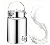 YLKJCE bidon Alimentaire 3/5/10/15 L avec Robinet,bidon Lait INOX pour Huile Et Aliments pour Stockage(Capacity,10 Liter)