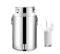 YLKJCE Bidon De Lait éPais avec Robinet Bidon INOX pour Huile D Olive for à Vin Baril Seau à Eau Huile RéServoir à Thé avec Couvercle Scellé(Capacity,14liter)