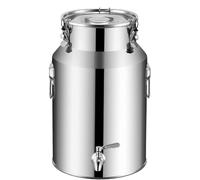 YLKJCE Bidon INOX 20 litres avec Robinet, Bidon A Lait INOX pour Huile Et Aliments pour Stockage(Capacity,9liter)