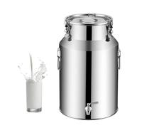 YLKJCE Bidon INOX pour Huile D Olive 5/9/14 litres avec Robinet, Bidon à Lait INOX De Transport De Lait De Ferme Bidon De Baratte(Capacity,14liter)