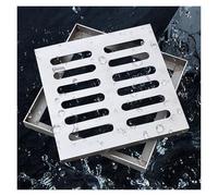 YLLFFLL Grille caniveau Grille Et Cadre De Drainage D'égout Carré Extérieur, Couvercle De Drain Grand Et Petit Encastré en Acier Inoxydable 304(15x15x2cm(6x6x4/5in))