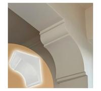 YLLFFLL Kit D'arche Française pour Porte Intérieure, 2 Pièces, pour Couloir/Balcon, Panneau d'angle Mural en Gypse À Peindre, Décoratif, Installation Facile(20x20x19cm)