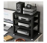 YLLFFLL Meuble HiFi Supports HiFi étagère AV Support en Bois à 4 Niveaux pour Bureau, Armoire de Support de stéréo pour Haut-parleurs, Supports de Console de Jeu verticaux(#1,W 45CM(17 7/10IN))
