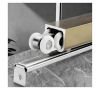 YLLFFLL Rail Porte coulissante Kit De Rails De Quincaillerie pour Porte Coulissante en Aluminium, Guide Et Rouleaux De Rail De Porte Coulissante De Placard Robuste(Champagne,2.1m/6.9ft)