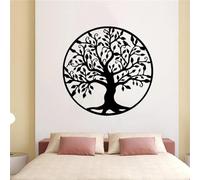 YLLMNOBN Autocollant mural en vinyle avec Silhouette d'arbre, décoration murale d'arbre de vie, décoration de maison, salon, chambre à coucher, Art
