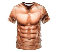 YLLMNOBN T-Shirt Homme Tough Guy Fitness Muscle imprimé 3D, Manches Courtes, Coupe Ample, idéal pour l'été.