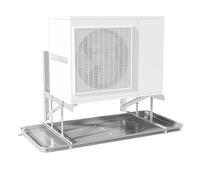 YLLSMGS Bac INOX Bac Condensat Pompe a Chaleur avec Kit de Vidange et Support de Montage pour Climatiseurs Split et Pompes à Chaleur(100 * 47.5 * 3.5cm/39 * 19 * 1.4in)