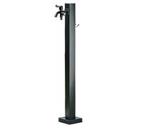 YLLSMGS Colonne d'eau du Jardin Fontaine a Eau Jardin Verticale Carrée en Acier Inoxydable 304 avec Double Robinet Antigel pour L'irrigation et Le Lavage(Black,95cm/37in)