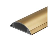 YLLSMGS Passage de Cable en Métal de 100cm de Long Cache-câble Auto-adhésif Solide Goulotte Passe Cable pour Bureaux Maisons(Gold,28 * 10mm/1.1 * 0.39in)