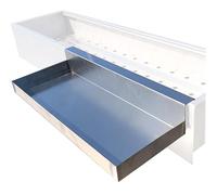 YLLSMGS Recuperateur D Huile de Vidange Bac de Retention Design Suspendu en Acier Inoxydable 304 pour Jardinières Barbecues Ustensiles de Cuisine(50 * 15 * 3.5cm/20 * 6 * 1.4in)