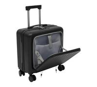 YlluySmn Valise de cabine de 45,7 cm avec compartiment avant pour ordinateur portable, USB et porte-gobelet, serrure à 3 chiffres et roulettes silencieuses pour les voyages d'affaires