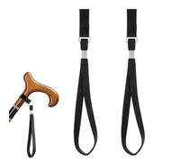 YLLZJ 2 dragonnes pour canne de marche, sangles de poignet pour canne de marche, bracelet pour canne de marche, boucle de poignet noire pour béquilles