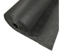 YLM1991 Tissu d'entoilage thermocollant en polyester pour vêtements, accessoires de couture, doublure adhésive simple face, léger, fusible, 100 cm de large (noir, 30 g, 2 mètres)