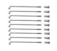 YLME 195mm Rayons De Vélo, 36 Rayons De Vélo Électrique 70-280 Mm 12G. Rayons De Vélo Électrique en Acier Inoxydable De 2,5 Mm De Diamètre avec des Mamelons,195mm