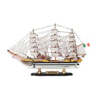 YLME 52cm Maquette de Bateau en Bois Amerigo Vespucci Maquette de voilier en Bois Massif Voilier en Bois Décorations Nautiques en Bois Collection Maison pour Offrir,52CM
