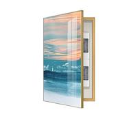 YLME Couvercle de Panneau Électrique Décoratif, Hide Meter, Couvercle de Panneau Électrique Mural, Disponibles, Idéal pour Votre Maison,C(Gold),40×60cm