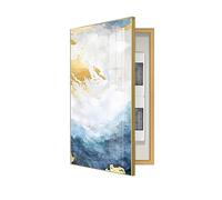 YLME Couvercle de Panneau Électrique Décoratif, Hide Meter, Couvercle de Panneau Électrique Mural, Disponibles, Idéal pour Votre Maison,E(Gold),50×70cm
