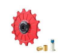 YLME Galet De Dérailleur Arrière pour Vélo, Poulie De Dérailleur Arrière À Roulement en Céramique 11-17T pour Vélos À 7-11 Vitesses,Rouge,13T