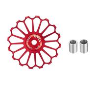 YLME Galet De Guidage pour Dérailleur Arrière De Vélo, Galet De Dérailleur en Céramique Et Alliage D'aluminium Ultra-Léger, 11T-17T, pour VTT Et Vélos De Route,Rouge,11T