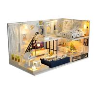 YLME Maison De Poupée Miniature Maquette De Maison À L'échelle 1:24, À Monter Soi-Même Décoration De Chambre À Coucher, Cottage À Deux Étages Cadeau d'anniversaire pour Enfant Ou Petite Amie