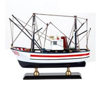 YLME Maquette De Bateau De Pêche Maquette en Bois du Chalutier d'europe du Nord Décorations De Bateau De Pêche en Bois Massif Maquette De Bateau De Pêche Simulée (Finie),A