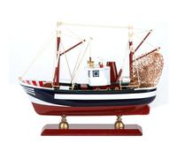 YLME Maquette De Bateau De Pêche Maquette Finie De Bateau De Pêche Simulé Décorations De Modèle De Bateau De Pêche en Bois Massif Maquette en Bois De Chalutier d'europe du Nord,C