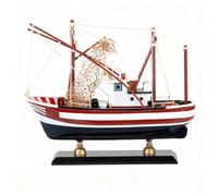 YLME Maquette De Bateau De Pêche Maquette Finie De Bateau De Pêche Simulé Décorations De Modèle De Bateau De Pêche en Bois Massif Maquette en Bois De Chalutier d'europe du Nord,B