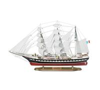 YLME Maquette De Voilier en Bois De 52 Cm Maquette De Voilier en Bois Massif De Style Méditerranéen Décorations Créatives en Bois Massif, Fabriquées À La Main Décorations pour La Maison,Belem