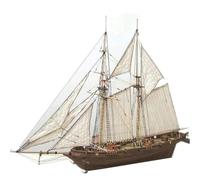 YLME Maquette De Voilier en Bois Kit De Maquette De Voilier en Bois Artisanal, Jouet De Voilier Occidental Classique DIY, Cadeau Parfait pour Les Passionnés De Navigation,A