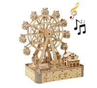 YLME Puzzle en Bois 3D, Puzzle De Boîte À Musique De Grande Roue Bricolage, Jouet D'assemblage Éducatif, Cadeau Parfait pour Les Adolescents Et Les Adultes, pour Anniversaire Et Noël,A