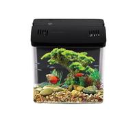 Ylnailky Aquarium De Bureau - Petit Aquarium À Crevettes avec Filtre,Accessoires pour Animaux de Bureau - Habitat pour Tortues Grenouilles et Méduses