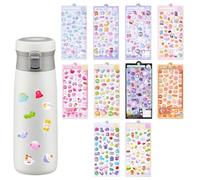 Ylnailky Autocollants Mignons En Forme De Bulles,10 Autocollants Cartoon 3D Réutilisables - Stickers Bulles Pour Et Scrapbook,pour Anniversaire Noël Fête Salle de Classe Scrapbooking Journal Carnet