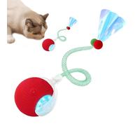 Ylnailky Balle Interactive Animaux | Jouet Évolué pour Chaton avec Queue en Filet Élastique | Accessoires pour Animaux Exercice et Dressage Griffoir Sol
