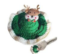 Ylnailky Bonnet pour Chien - Mignon Doux Tricoté Renne Bonnet Animal avec Trous d'oreilles | Chapeau De Père Chat | pour Fête Vacances Hiver Garçons Filles Jeunes Adolescents Famille