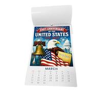 Ylnailky Calendrier 2026-250e Anniversaire De La Fondation Des États-Unis,Organisateur Mensuel Planificateur 2026 pour Etudiants Professeurs Famille,Organisation pour Famille Amis Etudiants Salon