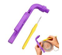 Ylnailky Crochet À Tricoter - Accessoires De Tricot Ergonomiques | Crochets à Tricoter avec Guide de Laine | Pour Débutants Tricoteurs Voyage Détente Salle De Classe Cours D'Art Vacances Loisirs
