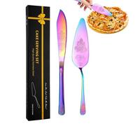 Ylnailky Ensemble coupe-gâteau domestique et serveur à gâteau, ustensiles de coupe de gâteau en acier inoxydable,Serveuse à trancheuse à de luxe - Spatule à coupe-gâteau de mariage avec poignée