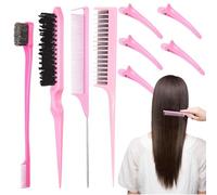 Ylnailky Ensemble de peignes, peignes et brosses à cheveux pour salon de beauté pour femmes, Kit de peigne de coiffure pour femmes, Outil de toilettage à poils en nylon doux pour le maquillage, usage