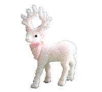 Ylnailky Figurine De Cerf - Sculpture De Renne Étincelante pour Décorations,Décor De Cerf Portant Une Écharpe | pour Les Vacances La Maison L Hiver Le Porche Le Jardin La Fenêtre Halloween