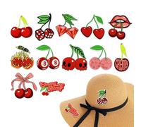 Ylnailky Fruit Patches | 12 Pièces Décorations Brodées pour Vêtements | Fournitures Esthétique pour Tote Bag Chemisier Pull Jean Veste Chapeau Maison Femme Fille