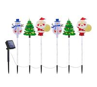 Ylnailky Guirlandes Lumineuses Solaires de Noël | 6 Pièces de Figurines de Bonhommes de Neige Imperméables - Lumières De Chemin Solaires pour Décorations De Noël Extérieures,pour Jardin Extérieur