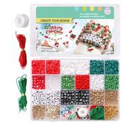 Ylnailky Kit Création Bijoux Noël - Flocons De Neige Amusants Pour Fêtes,Kit De Fabrication D'Ornements De Fête - Pour Anniversaire Halloween Fêtes Nouvel An Adultes Famille Amis Soirée